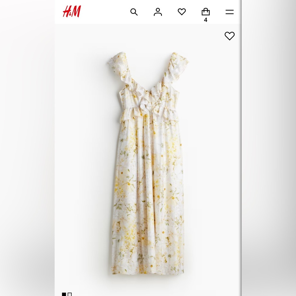 Floral Yellow Maxi Dress with Key Hole Tie Back